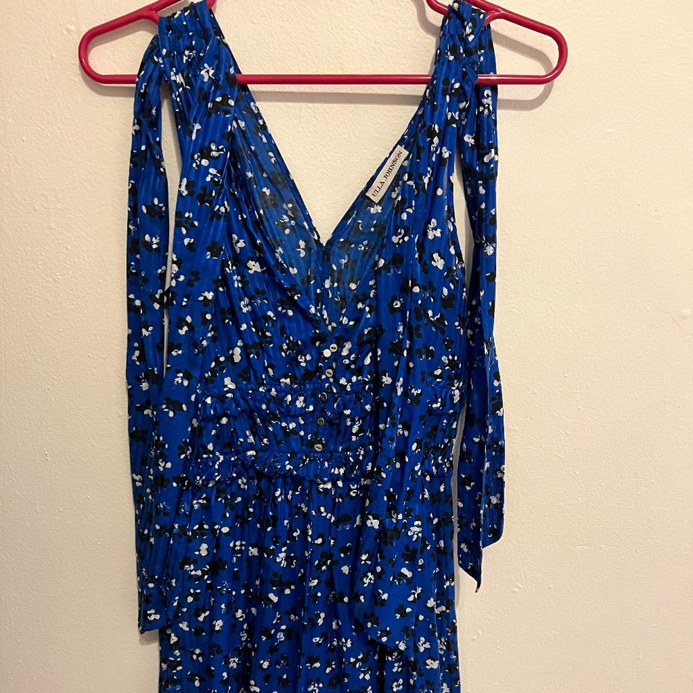 Ulla Johnson Blue Floral Mini with Ties